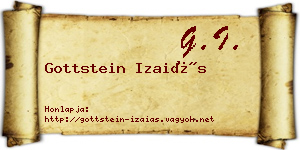 Gottstein Izaiás névjegykártya